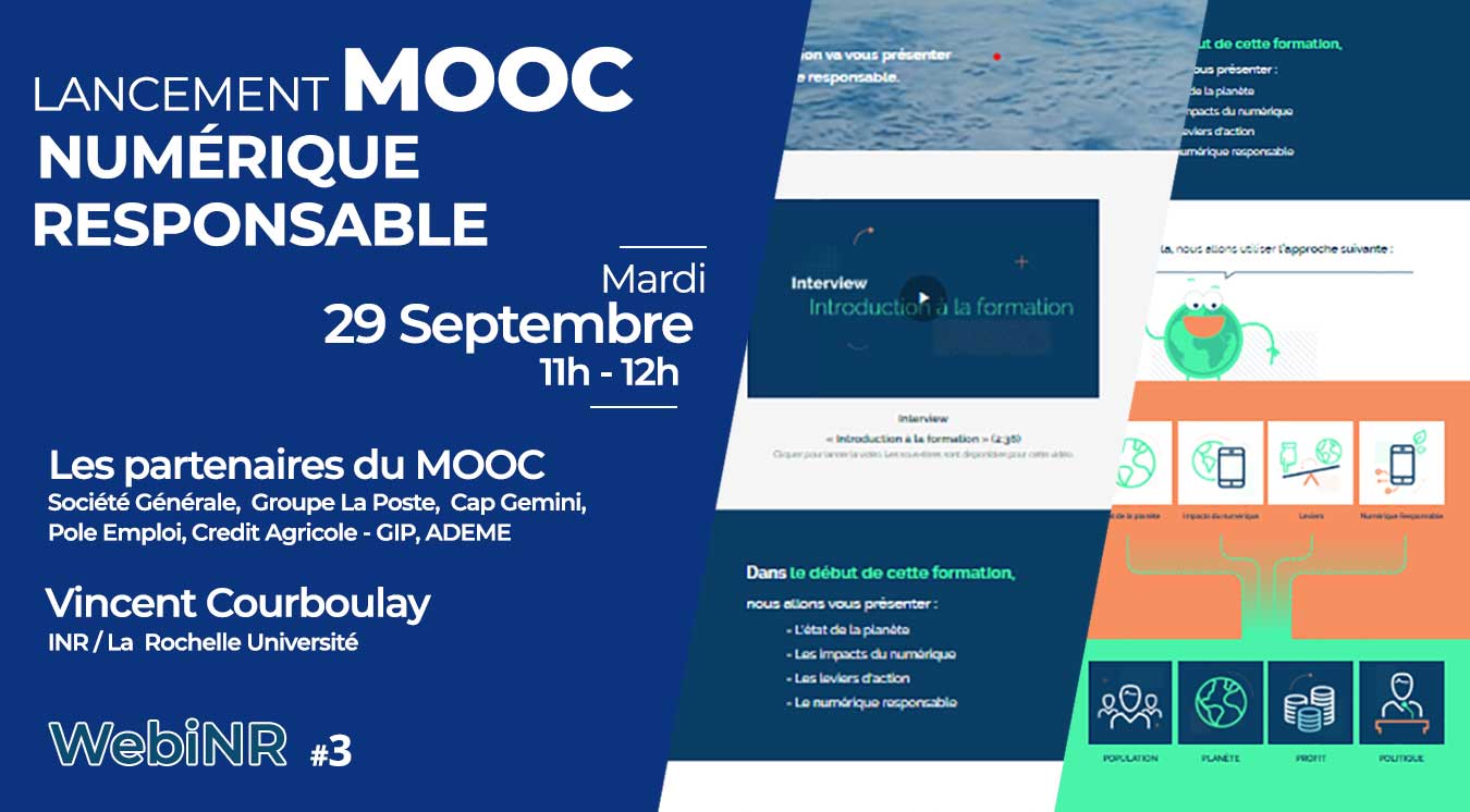 Lancement MOOC NR, Mardi 29 Septembre, 11h - 12h