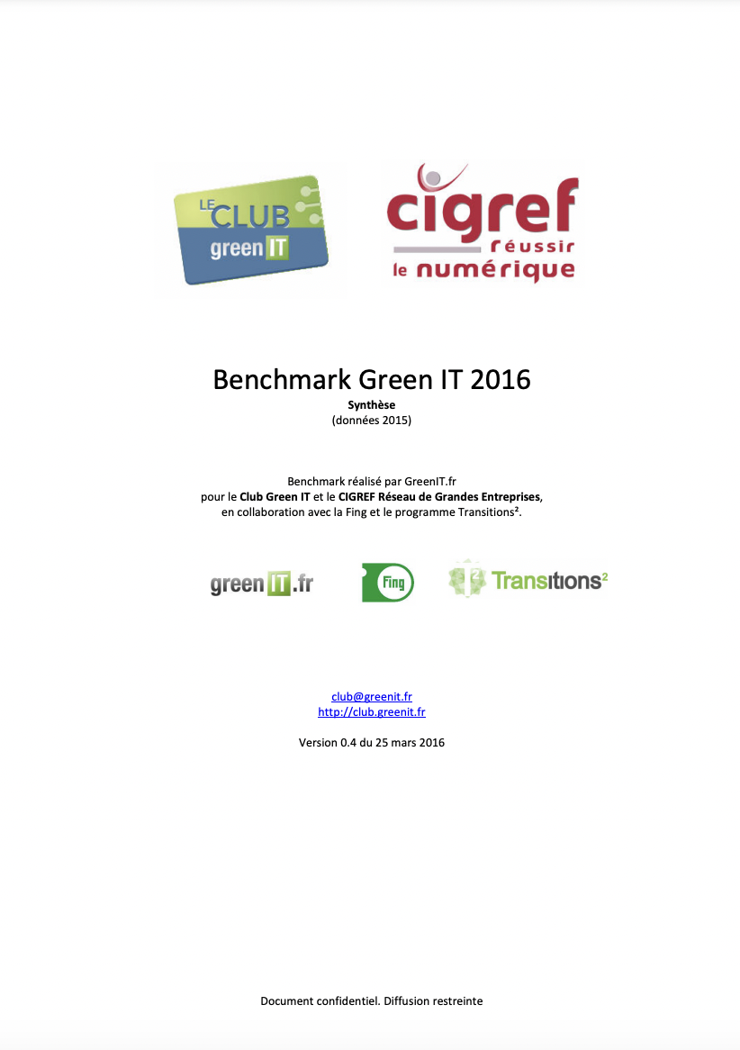 Benchmark Numérique Responsable 2017