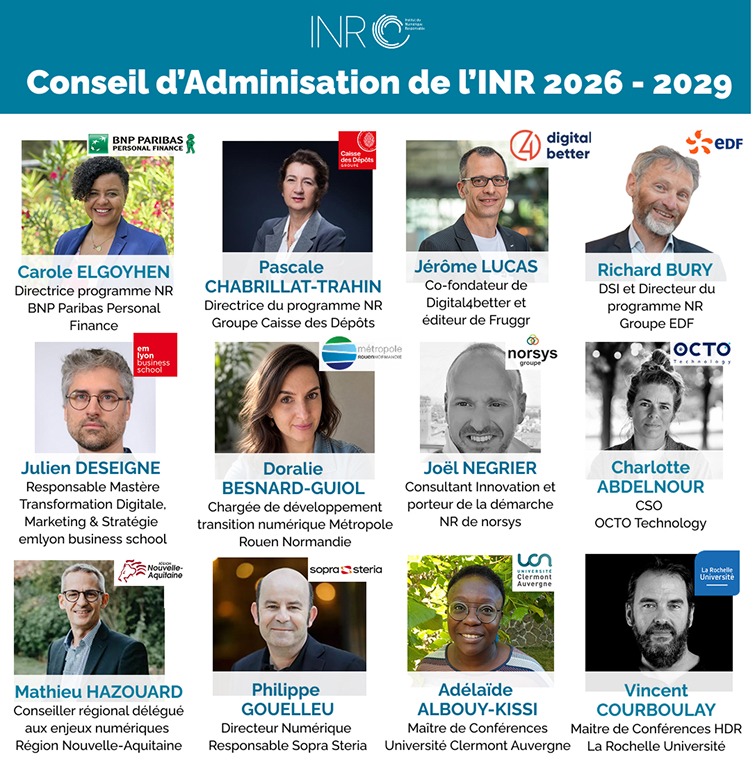 Conseil d'Administration de l'Institut du Numérique Responsable 2026 - 2029